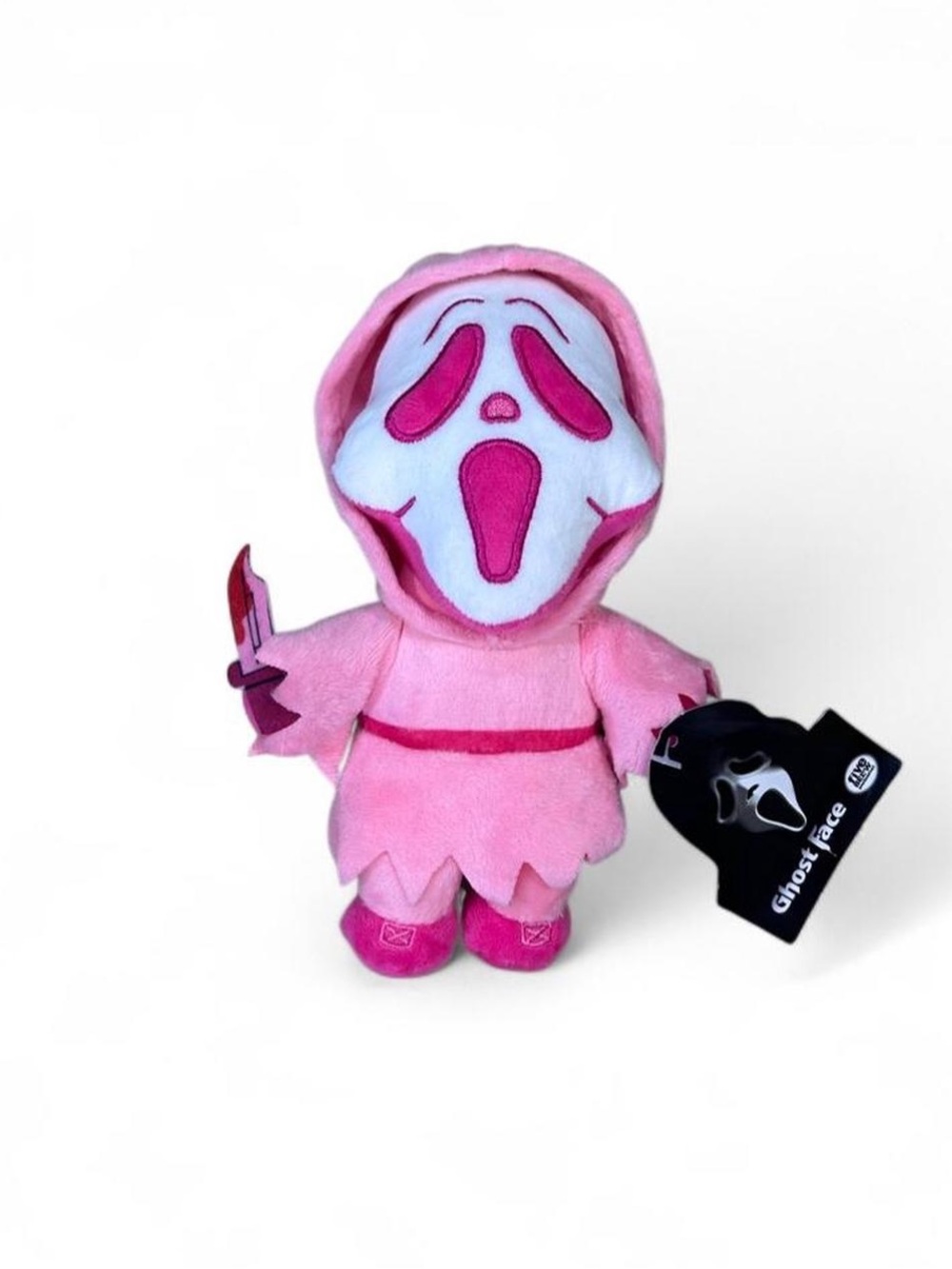 Scream Pink Ghost Face Plush Toy - Pink and White Hooded Doll